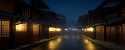手机屏幕显示VPN连接界面，背景为模糊的城市夜景，科技感强